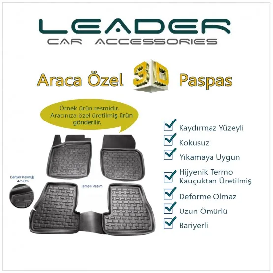 LEADER  3D   PASPAS ÜNİVERSAL PERFECT SİYAH  MRS P001
