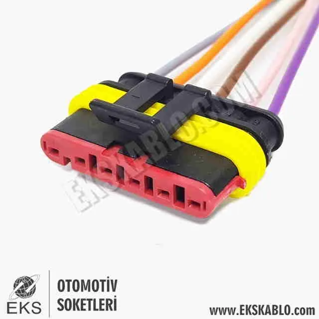 6 PİN ÜNİVERSAL SÜPER SEAL SOKET                                     EKS 6C008