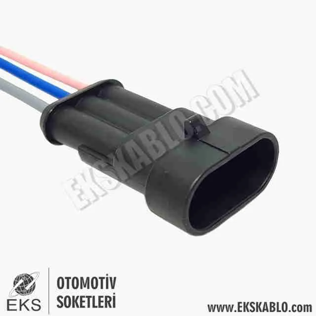 ÜNİVERSAL SÜPER SEAL 3 PİN DİŞİ SOKET                   EKS 3C001E