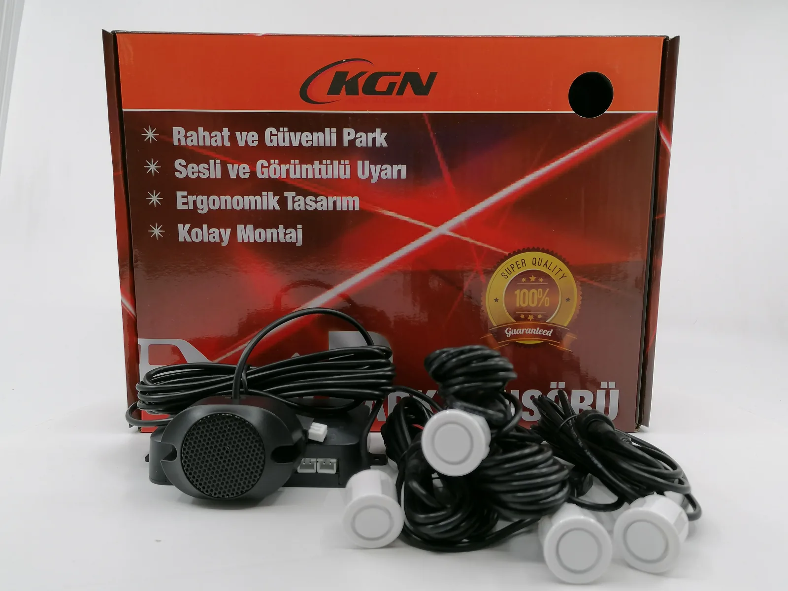 KGN PARK SENSÖRÜ TÜRKÇE KONUŞMALI BEYAZ 18 MM