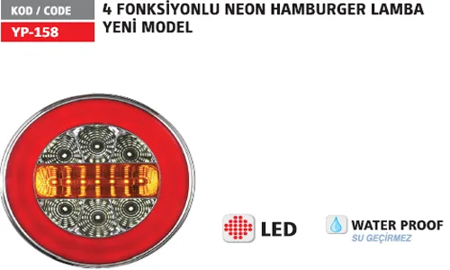 YP STOP LAMBASI NEON HAMBURGER TİPİ YM 24V                158