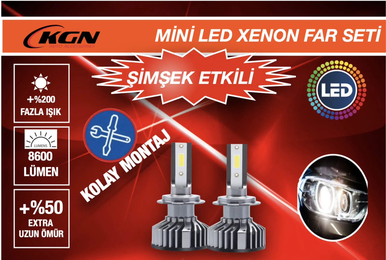 KGN H7 MİNİ TURBO LED  0108002
