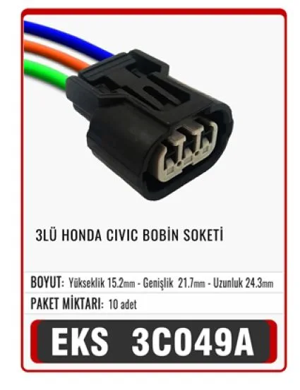 EKS 3 LÜ SOKET HONDA CIVIC BOBİN                     3C049A