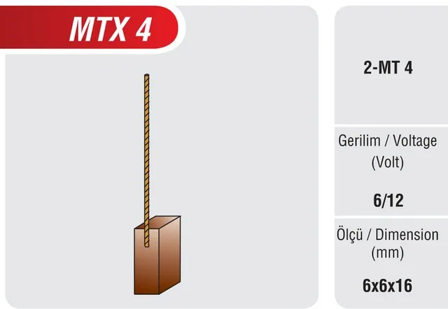 MTX---4 TAKVİYE MOTOR KÖMÜRÜ......................